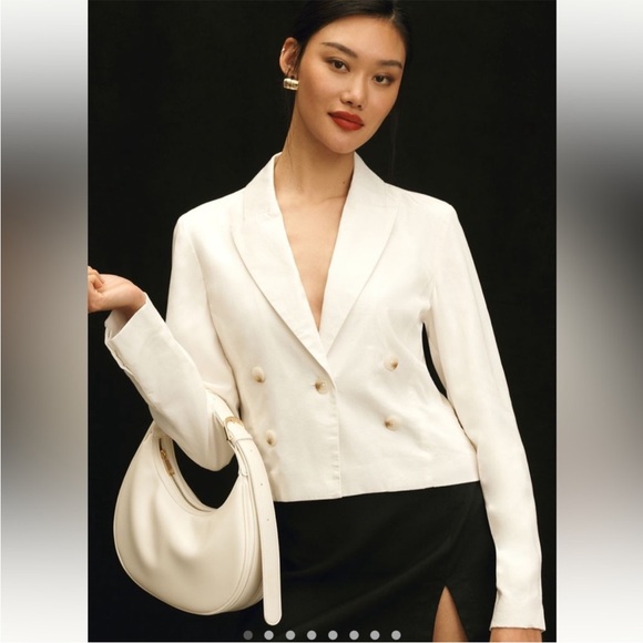 By Anthropologie cropped Washed Denim Jacket - Picture 3 of 12